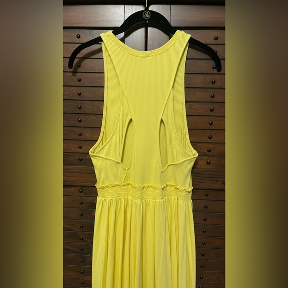 Anthropologie Daily Practice Jump High Yellow Maxi Cutout Sundress - Picture 6 of 7